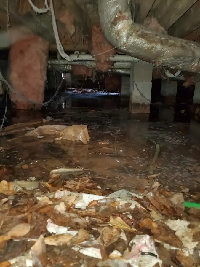 Crawl space flood assessment for Commercial Water Damage Restoration in Elgin